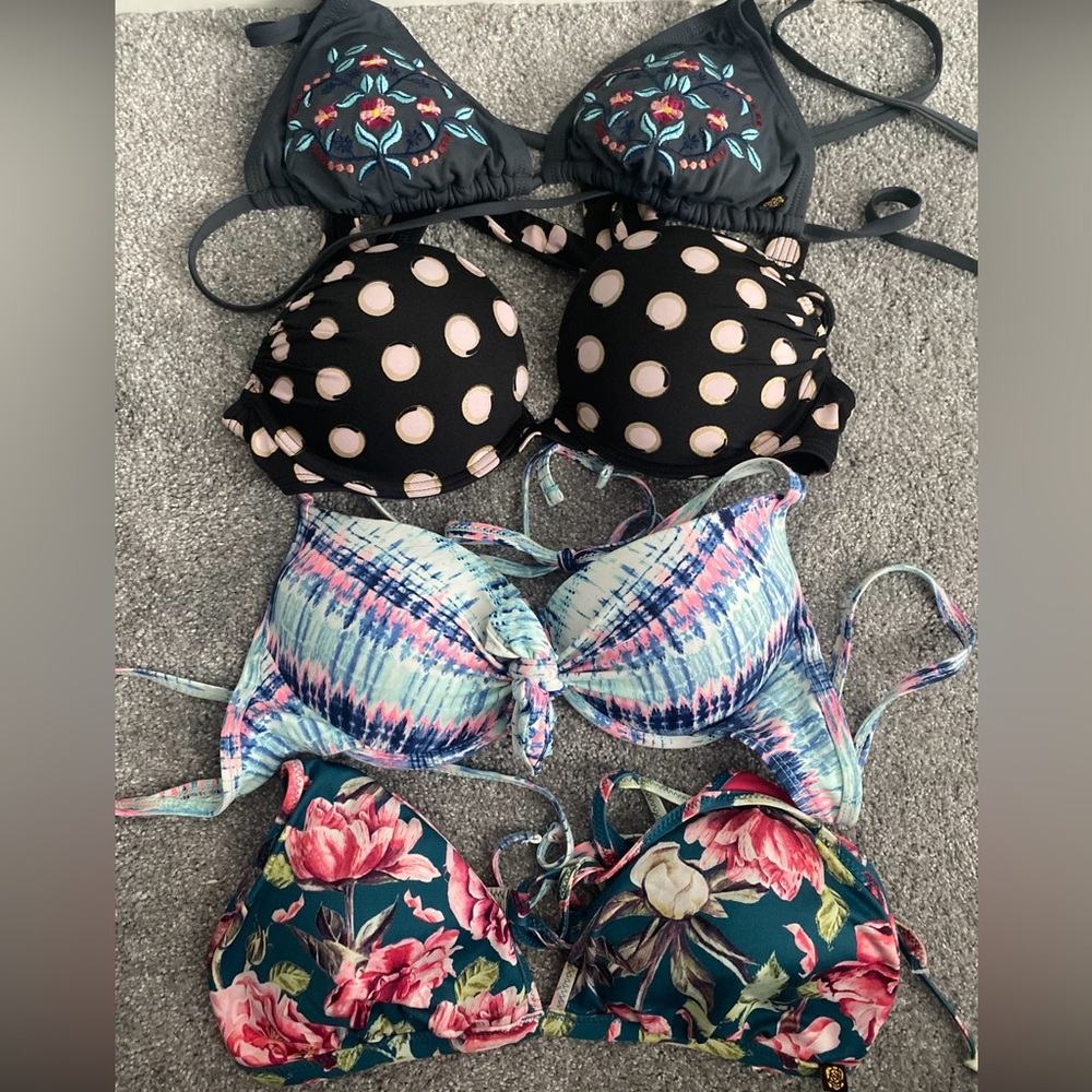 La vie en rose bikini tops!